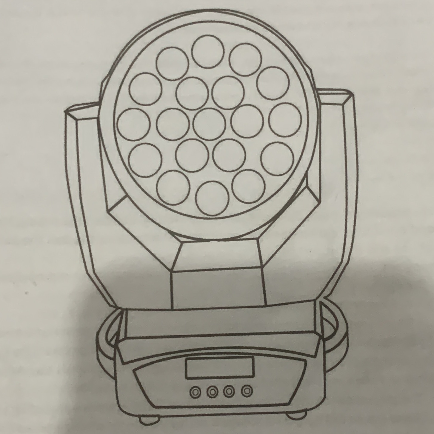 LED 19*15W RGBW Moving Head Light With AURA
