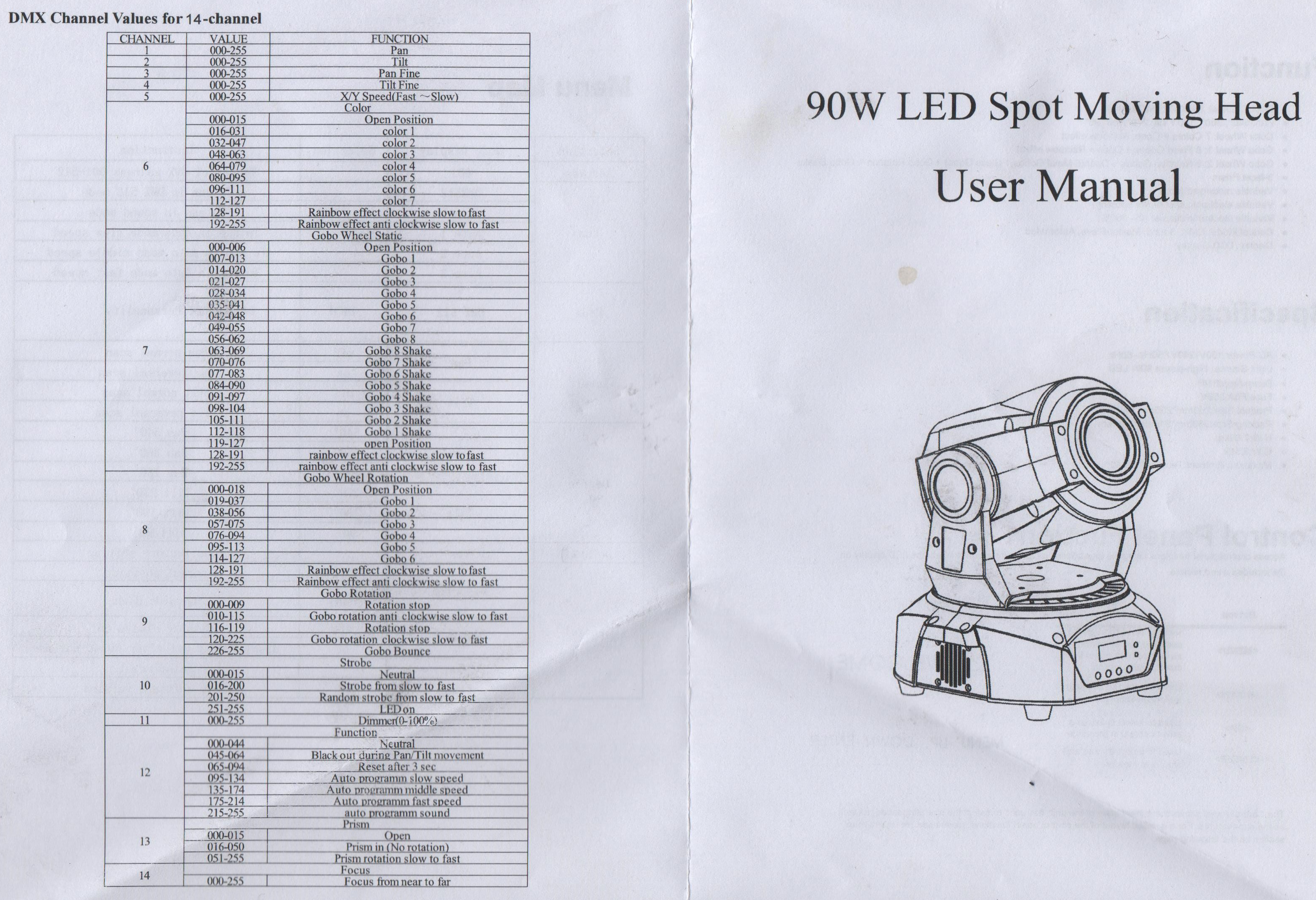 90W LED Spot Moving Head